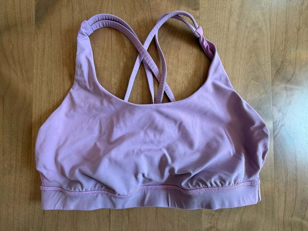 Lululemon Energy Bra Medium Support Criss Cross Purple Size 6